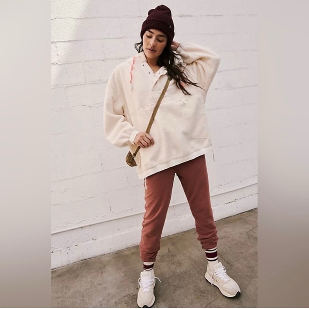 Free People Fuzzy Was She Fleece Pull Over